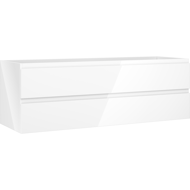 Mexen Orio meuble de salle de bain sous lavabo 140 cm, 2 tiroirs, blanc brillant - 91A10-14047-2-BFF00