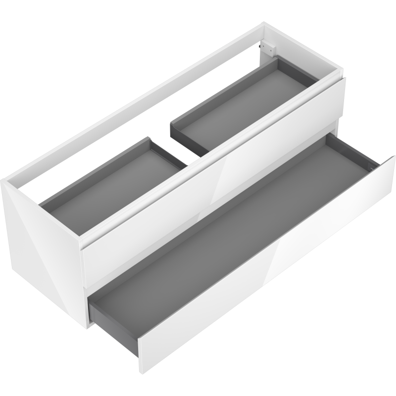 Mexen Orio badkamerkastje onder de wastafel 140 cm, 2 lades, wit glans - 91A10-14047-2-BFF00