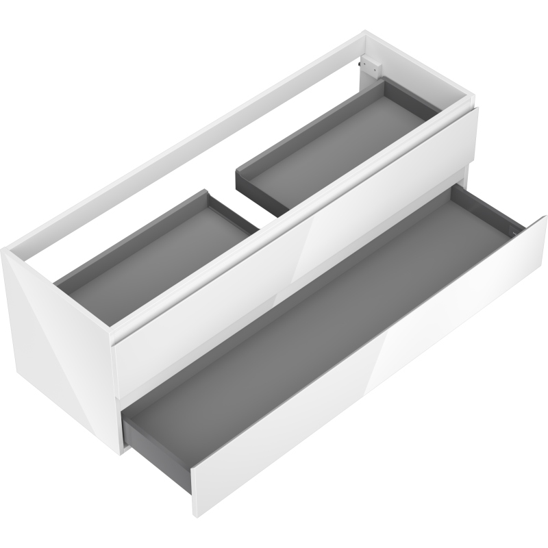 Mexen Orio meuble de salle de bain sous lavabo 140 cm, 2 tiroirs, blanc brillant - 91A10-14047-2-BFF00