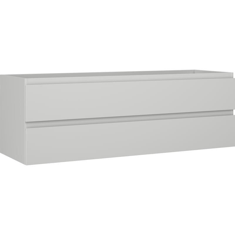 Mexen Orio Badezimmerschrank für 140 cm Waschbecken, 2 Schubladen, Grau Matt - 91A10-14047-2-BFF62