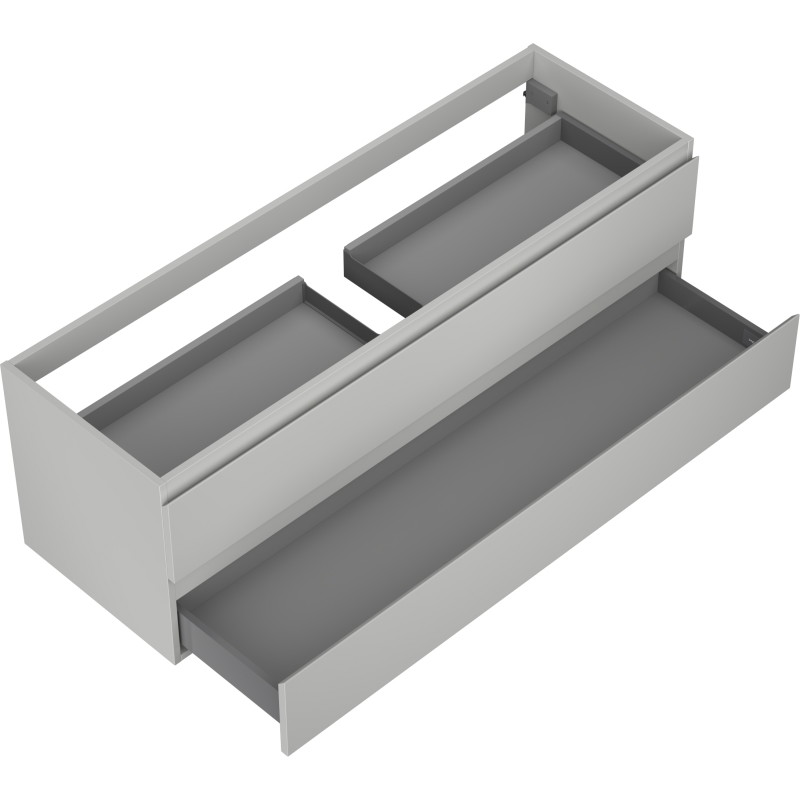 Mexen Orio 140 cm Under-Sink Bathroom Cabinet, 2 Drawers, Matte Grey - 91A10-14047-2-BFF62