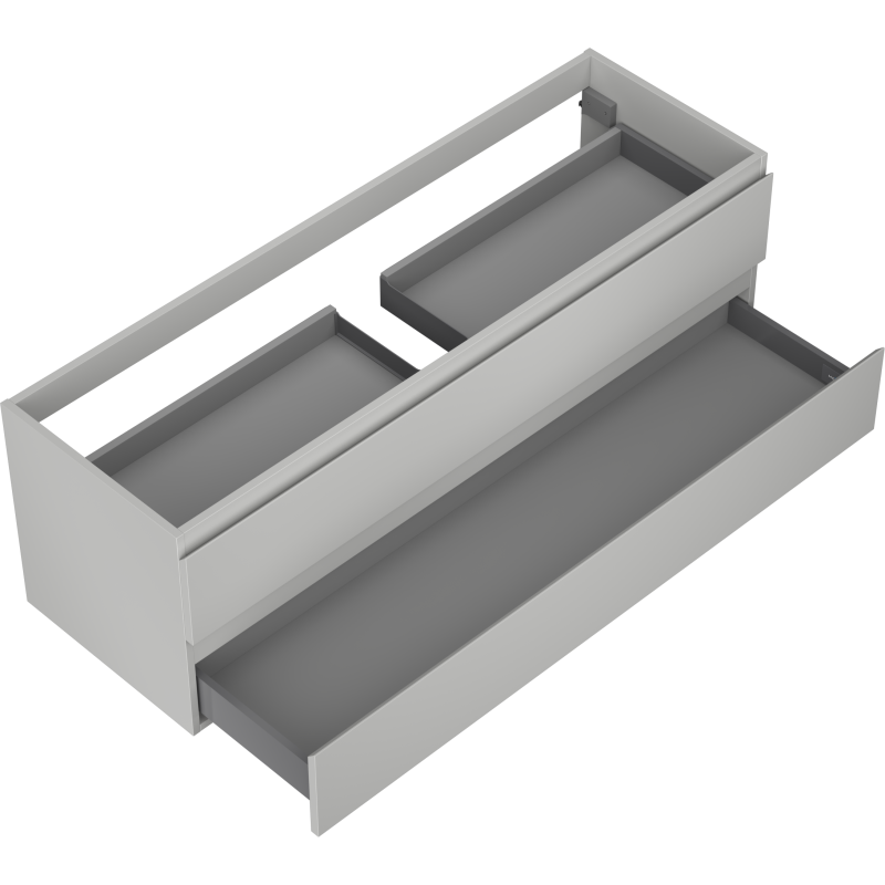 Mexen Orio armario de baño bajo lavabo 140 cm, 2 cajones, gris mate - 91A10-14047-2-BFF62