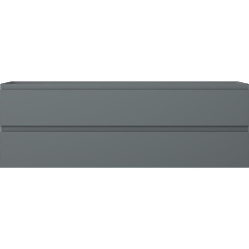 Mexen Orio bathroom cabinet for sink 140 cm, 2 drawers, matte graphite - 91A10-14047-2-BFF66