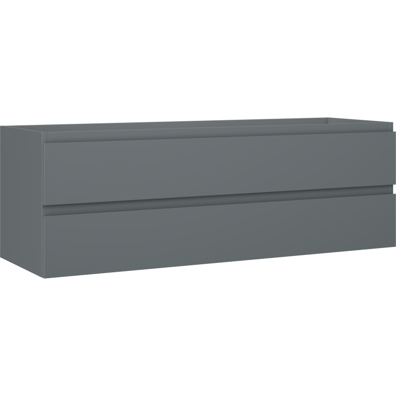 Mexen Orio bathroom cabinet for sink 140 cm, 2 drawers, matte graphite - 91A10-14047-2-BFF66