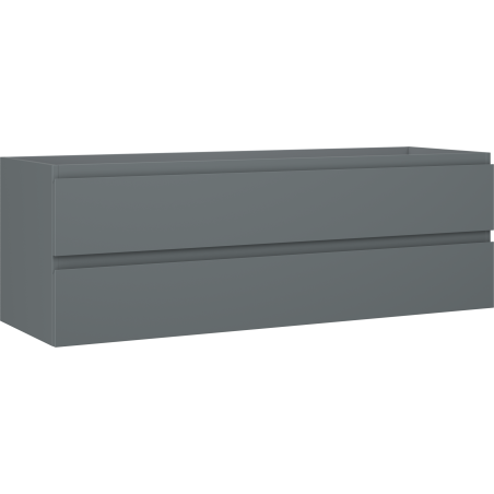 Mexen Orio bathroom cabinet for sink 140 cm, 2 drawers, matte graphite - 91A10-14047-2-BFF66