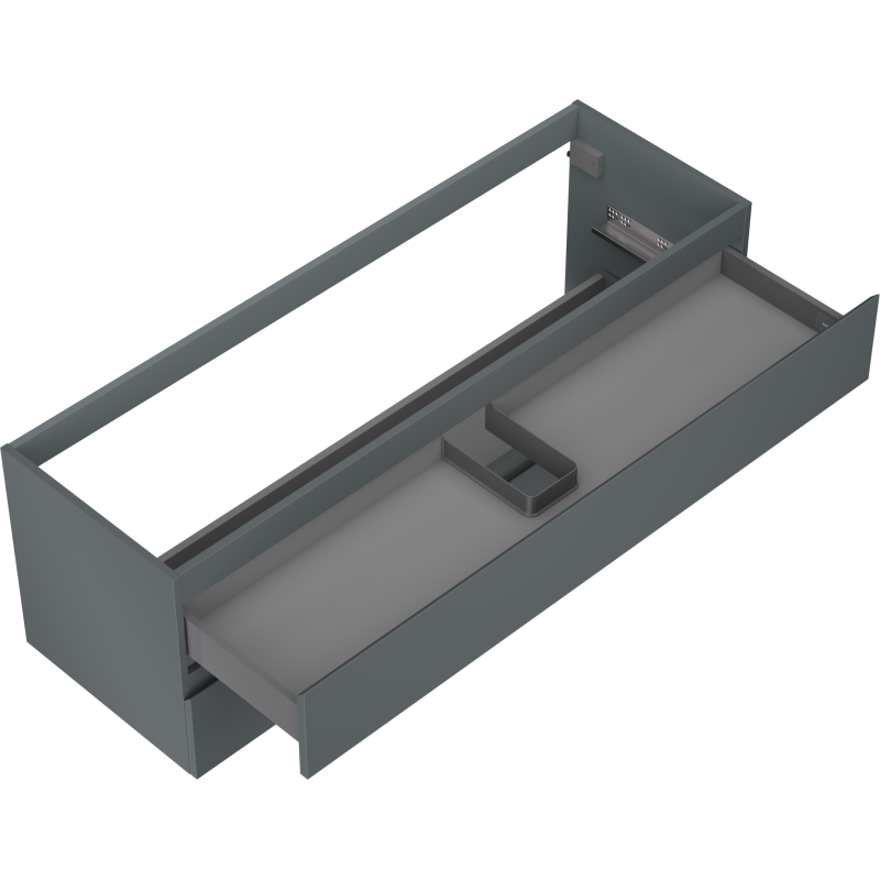 Mexen Orio mueble de lavabo de baño 140 cm, 2 cajones, grafito mate - 91A10-14047-2-BFF66