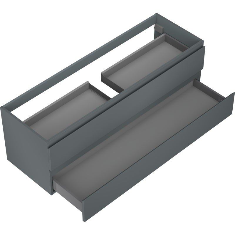 Mexen Orio badkamerkast onder wastafel 140 cm, 2 laden, grafiet mat - 91A10-14047-2-BFF66