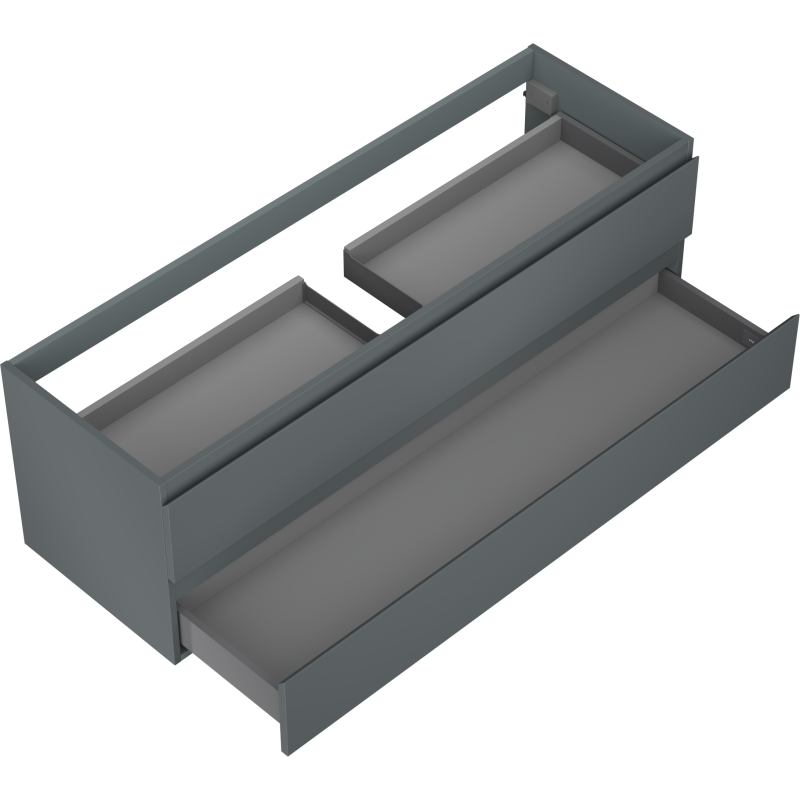 Mexen Orio mueble de lavabo de baño 140 cm, 2 cajones, grafito mate - 91A10-14047-2-BFF66