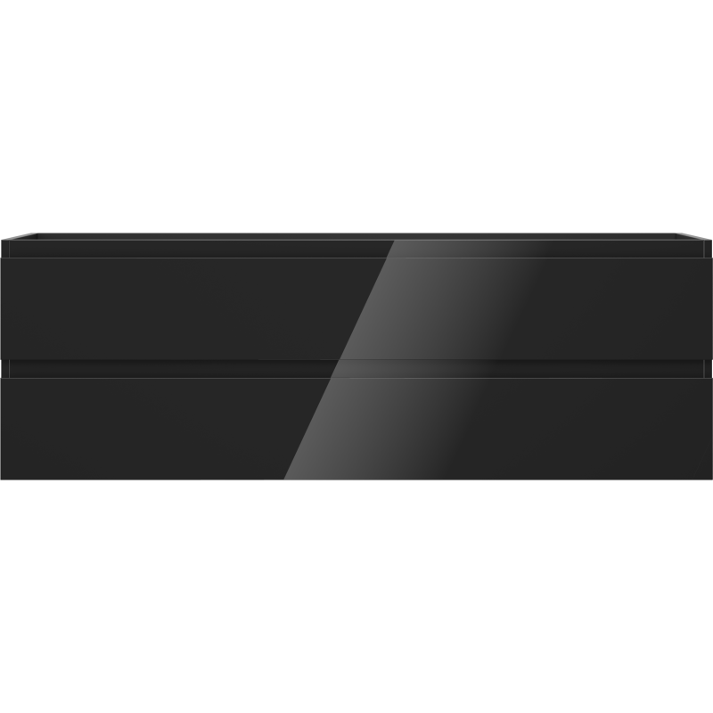 Mexen Orio badrumsskåp under tvättställ 140 cm, 2 lådor, svart glans - 91A10-14047-2-BFF70