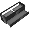 Mexen Orio Badezimmerschrank 140 cm, 2 Schubladen, schwarz glänzend - 91A10-14047-2-BFF70