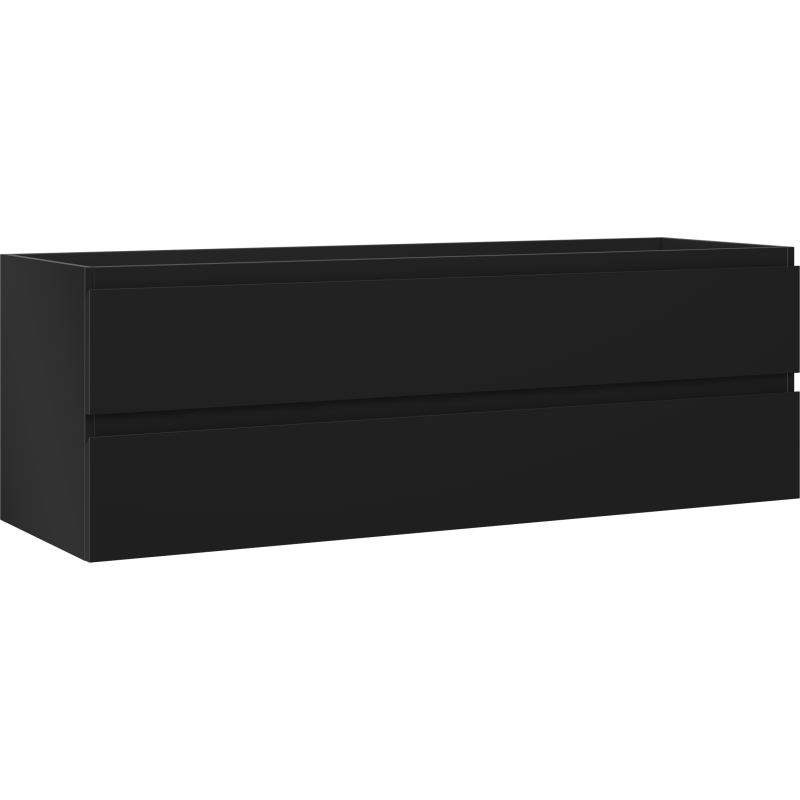 Mexen Orio 140 cm Bathroom Cabinet, 2 Drawers, Black Matte - 91A10-14047-2-BFF71
