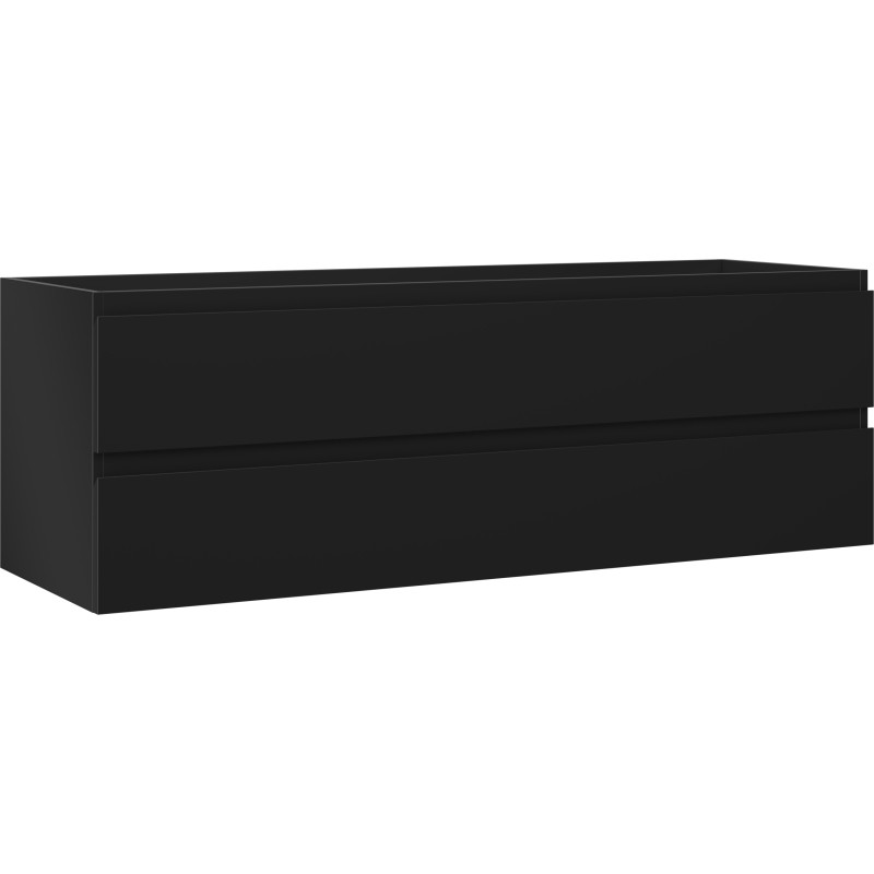 Mexen Orio vannitoakapp kraanikausi jaoks 140 cm, 2 sahtlit, must matt - 91A10-14047-2-BFF71