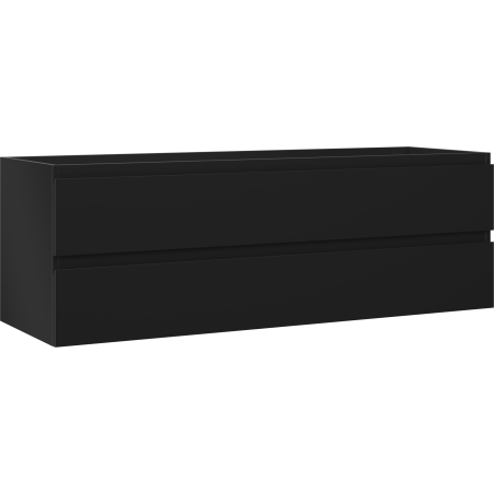 Mexen Orio 140 cm Bathroom Cabinet, 2 Drawers, Black Matte - 91A10-14047-2-BFF71