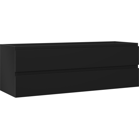 Mexen Orio vannitoakapp kraanikausi jaoks 140 cm, 2 sahtlit, must matt - 91A10-14047-2-BFF71