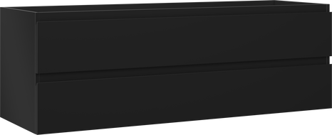 Mexen Orio vannitoakapp kraanikausi jaoks 140 cm, 2 sahtlit, must matt - 91A10-14047-2-BFF71