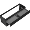 Mexen Orio badkamerkastje voor wastafel 140 cm, 2 laden, zwart mat - 91A10-14047-2-BFF71