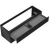 Mexen Orio szafka łazienkowa podumywalkowa 140 cm, 2 szuflady, czarna mat - 91A10-14047-2-BFF71