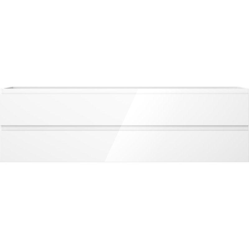 Mexen Orio 160 cm leveä kylpyhuonekaappi pesualtaan alle, 2 laatikkoa, valkoinen kiiltävä - 91A10-16047-2-BFF00