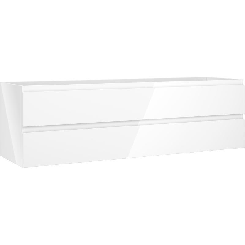 Mexen Orio Badezimmerschrank unter dem Waschbecken 160 cm, 2 Schubladen, weiß glänzend - 91A10-16047-2-BFF00