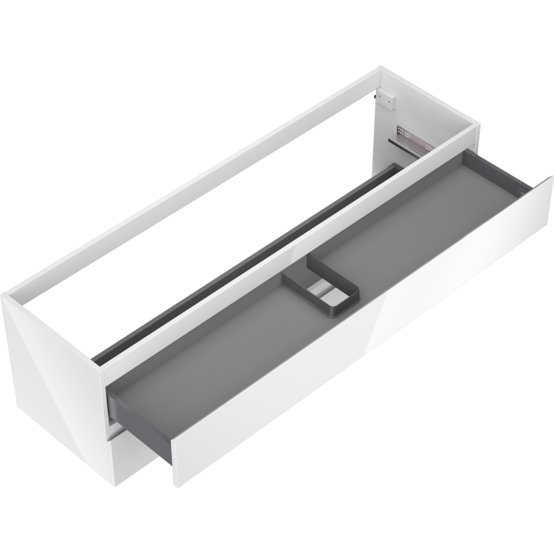 Mexen Orio badrumsskåp under tvättställ 160 cm, 2 lådor, vit glans - 91A10-16047-2-BFF00