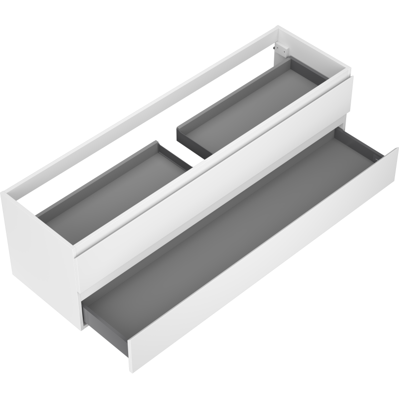 Mexen Orio bathroom vanity unit 160 cm, 2 drawers, white matte - 91A10-16047-2-BFF01
