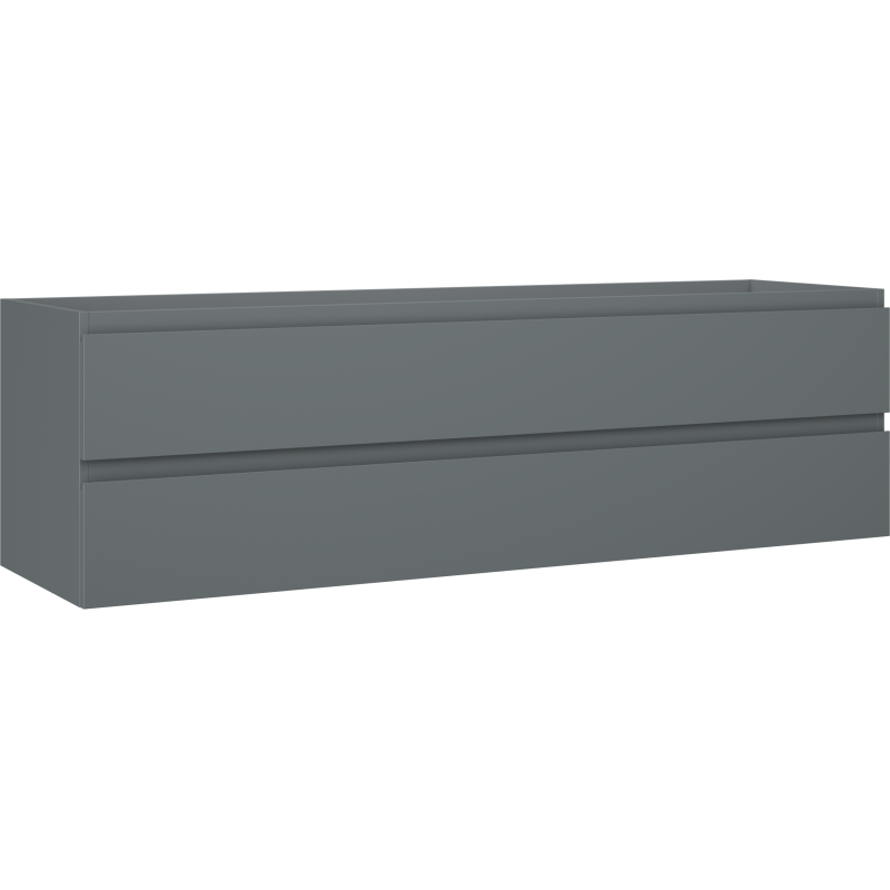 Mexen Orio Badezimmerschrank für Waschbecken 160 cm, 2 Schubladen, Graphit matt - 91A10-16047-2-BFF66