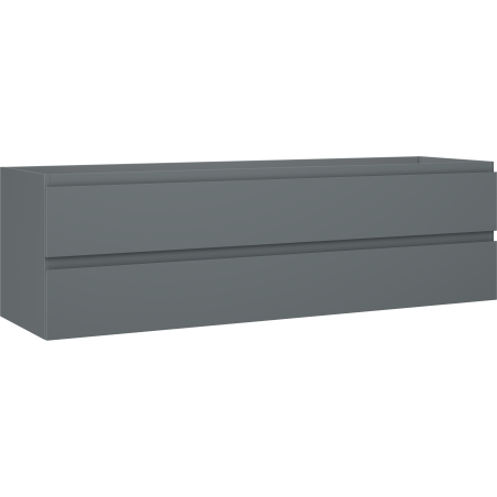 Mexen Orio mueble de baño bajo lavabo 160 cm, 2 cajones, grafito mate - 91A10-16047-2-BFF66