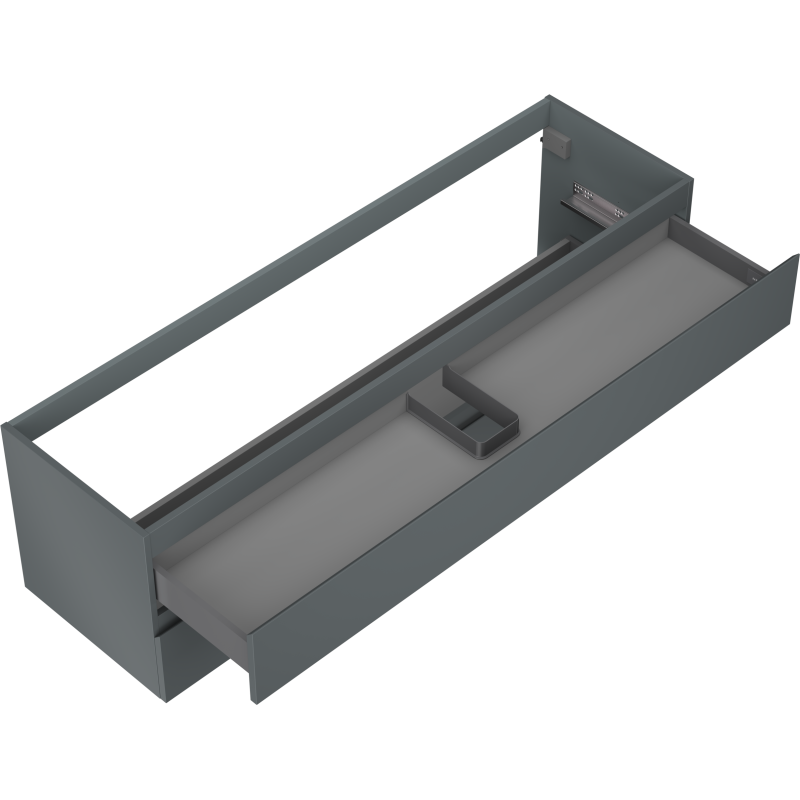 Mexen Orio mueble de baño bajo lavabo 160 cm, 2 cajones, grafito mate - 91A10-16047-2-BFF66