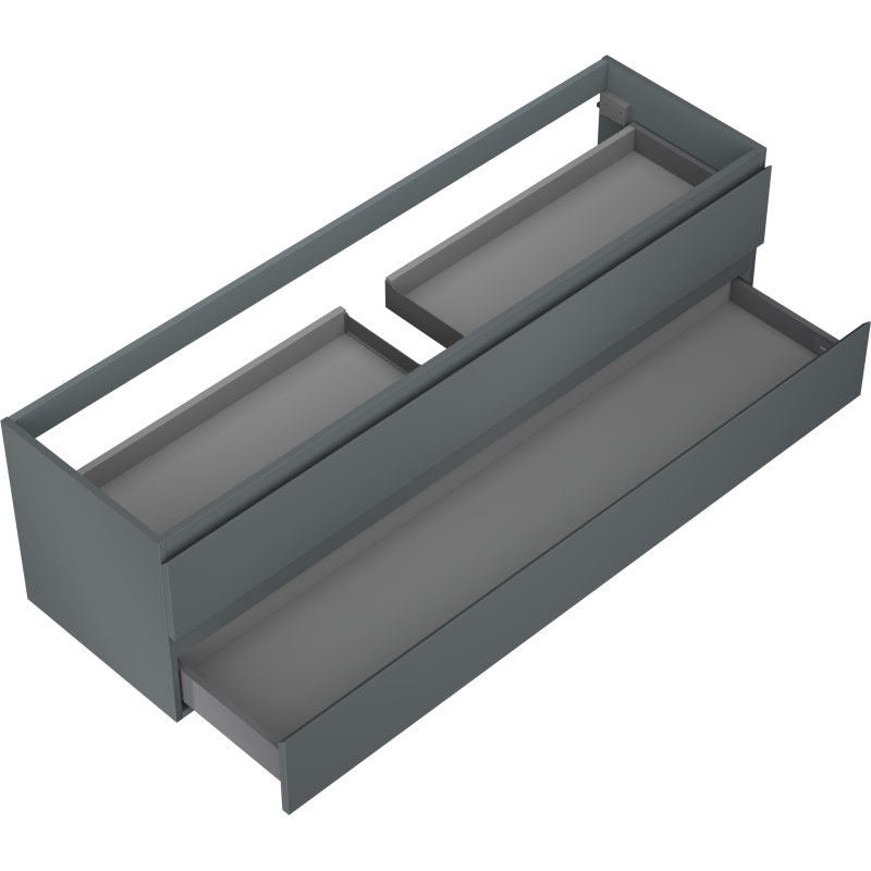 Mexen Orio badkamerkast onder wastafel 160 cm, 2 lades, mat grafiet - 91A10-16047-2-BFF66