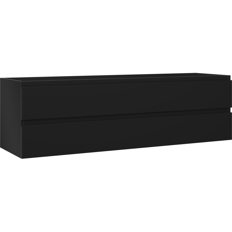 Mexen Orio vannitoakapp valamu alla 160 cm, 2 sahtlit, matt must - 91A10-16047-2-BFF71