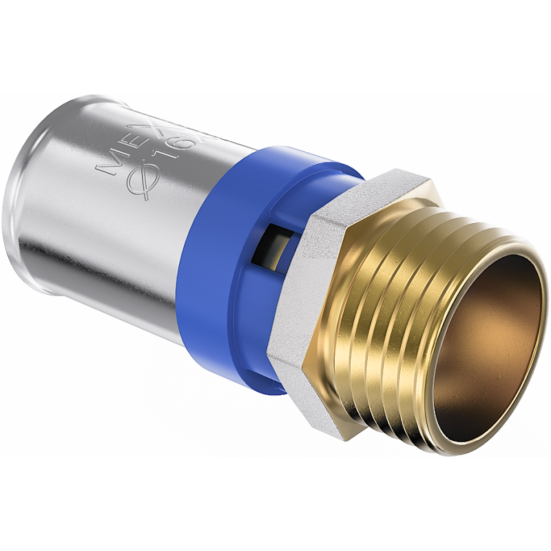 Mexen PEX-P raccord à sertir, réduction PEX pressée 16 x 3/4 GZ - W97123-1634M-00