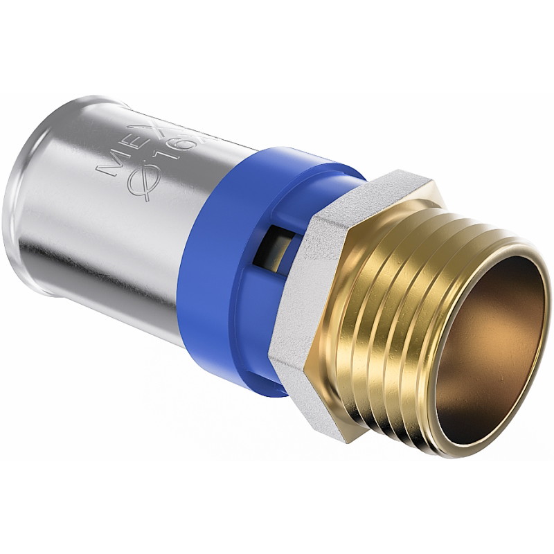 Mexen PEX-P złączka zaciskowa, zaprasowywana PEX redukcja 16 x 3/4 GZ - W97123-1634M-00