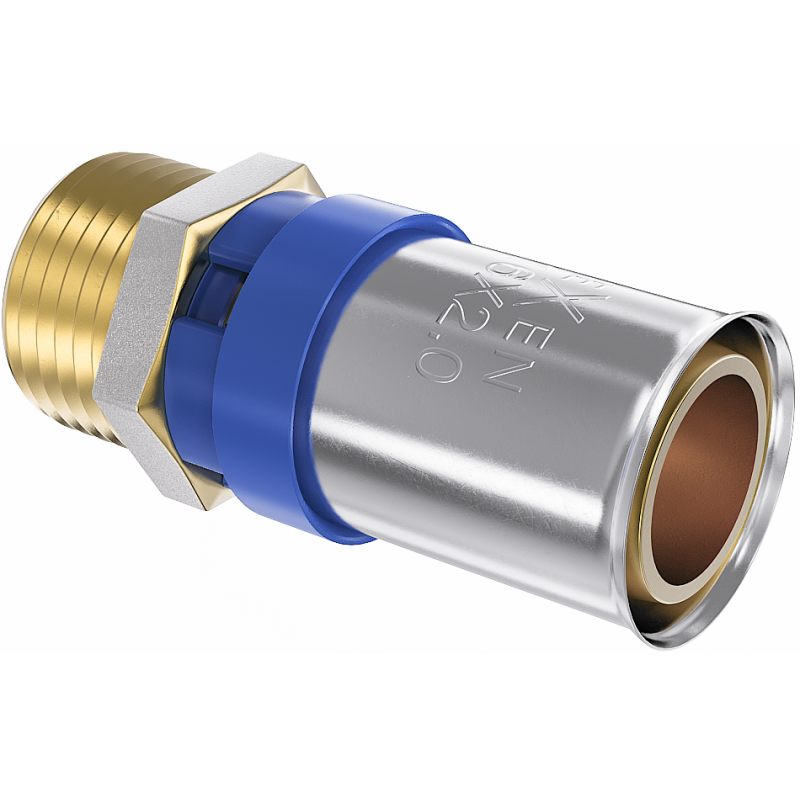 Mexen PEX-P Pressfitting, verpresste PEX Reduzierung 20 x 1/2 GZ - W97123-2012M-00