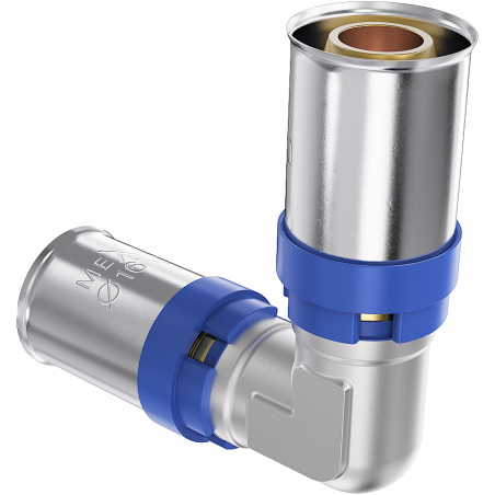 Mexen PEX-P Pressfitting-Winkel, verpressbar PEX 25 x 25 - W97124-2525-00