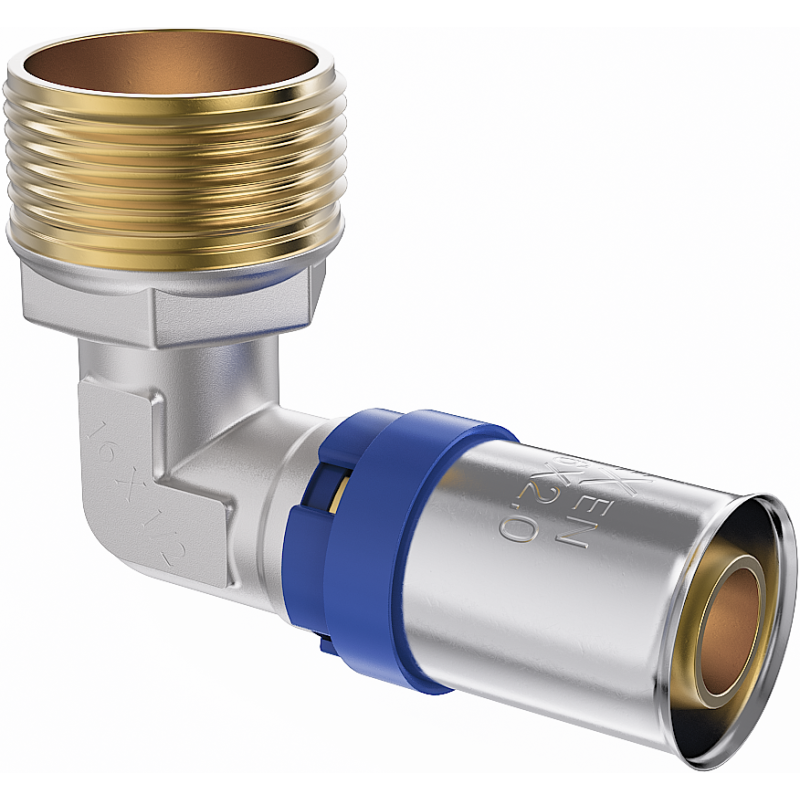 Mexen PEX-P puristuskyynärä, puristettava PEX 16 x 3/4 GZ - W97127-1634M-00