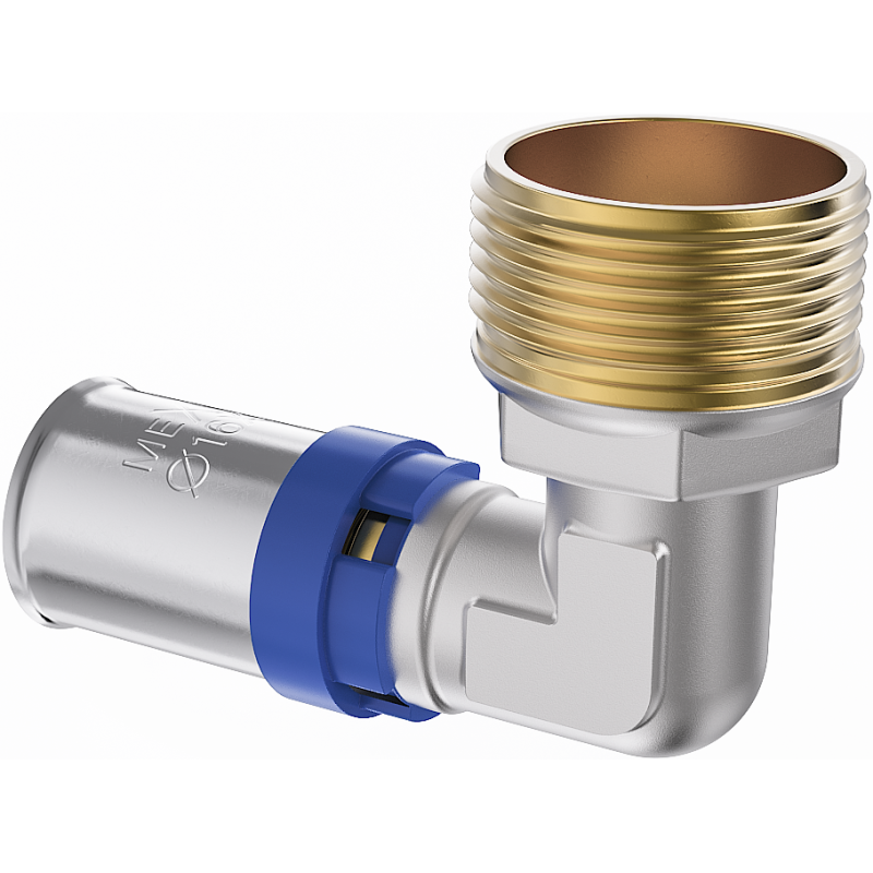 Mexen PEX-P persfittingbocht, geperst PEX 20 x 3/4 GZ - W97127-2034M-00