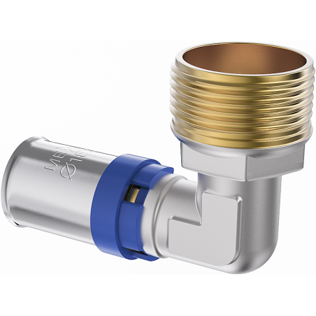 Mexen PEX-P persfittingbocht, geperst PEX 20 x 3/4 GZ - W97127-2034M-00