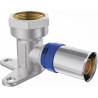 Mexen PEX-P opbouw wand kniestuk met steun, persbaar PEX 16 x 1/2 GW - W97128-1612F-00