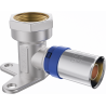 Mexen PEX-P wall-mounted compression elbow with lug, PEX 16 x 1/2 IT press-fitted - W97128-1612F-00