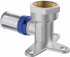 Mexen PEX-P joelho de compressão de parede com aba, PEX 20 x 1/2 GW cravado - W97128-2012F-00