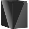 Mexen Orio Badezimmerschrank 30 cm, 1 Tür, schwarz glänzend - 91A11-03047-1-BF70