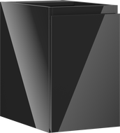Mexen Orio mueble de baño bajo lavabo de 30 cm, 1 puerta, negro brillante - 91A11-03047-1-BF70