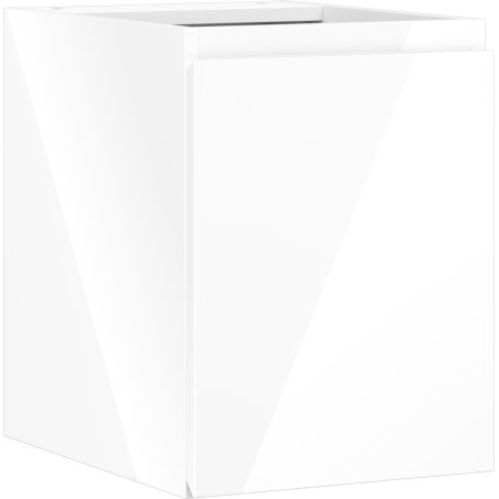 Mexen Orio Badezimmerschrank für Waschtisch 35 cm, 1 Tür, Weiß Hochglanz - 91A11-03547-1-BF00
