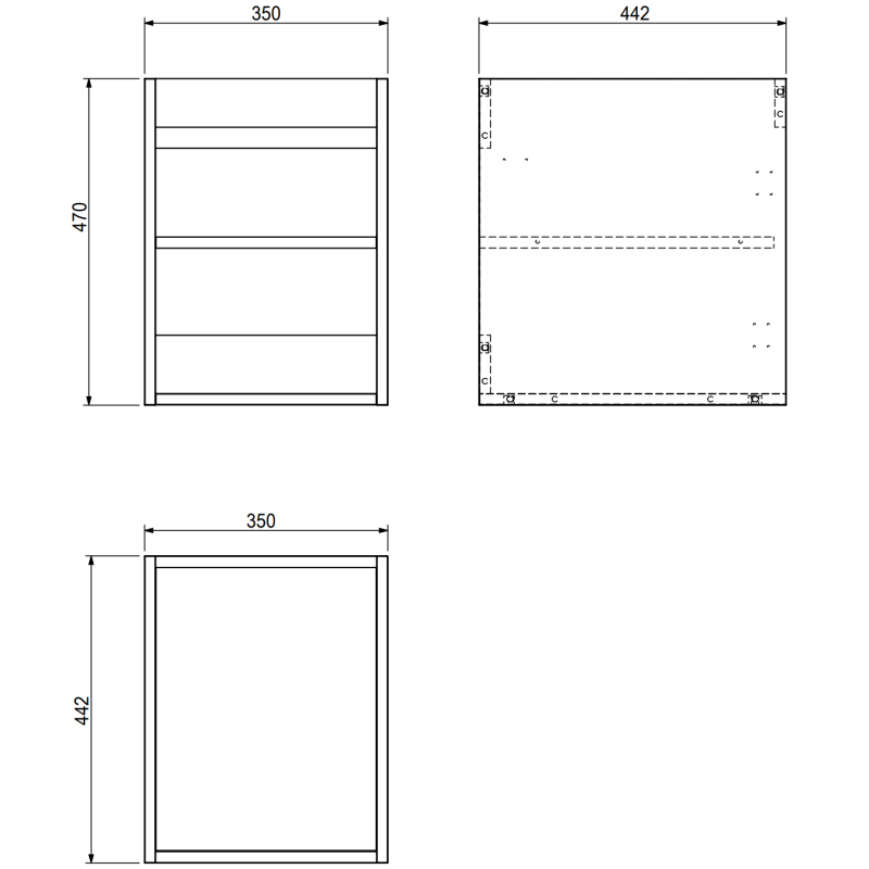 Mexen Orio Badezimmerschrank für Waschbecken 35 cm, 1 Tür, Schwarz Hochglanz - 91A11-03547-1-BF70