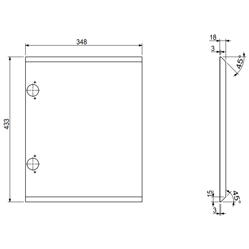 Mexen Orio mobile da bagno sotto lavabo 35 cm, 1 porta, nero lucido - 91A11-03547-1-BF70