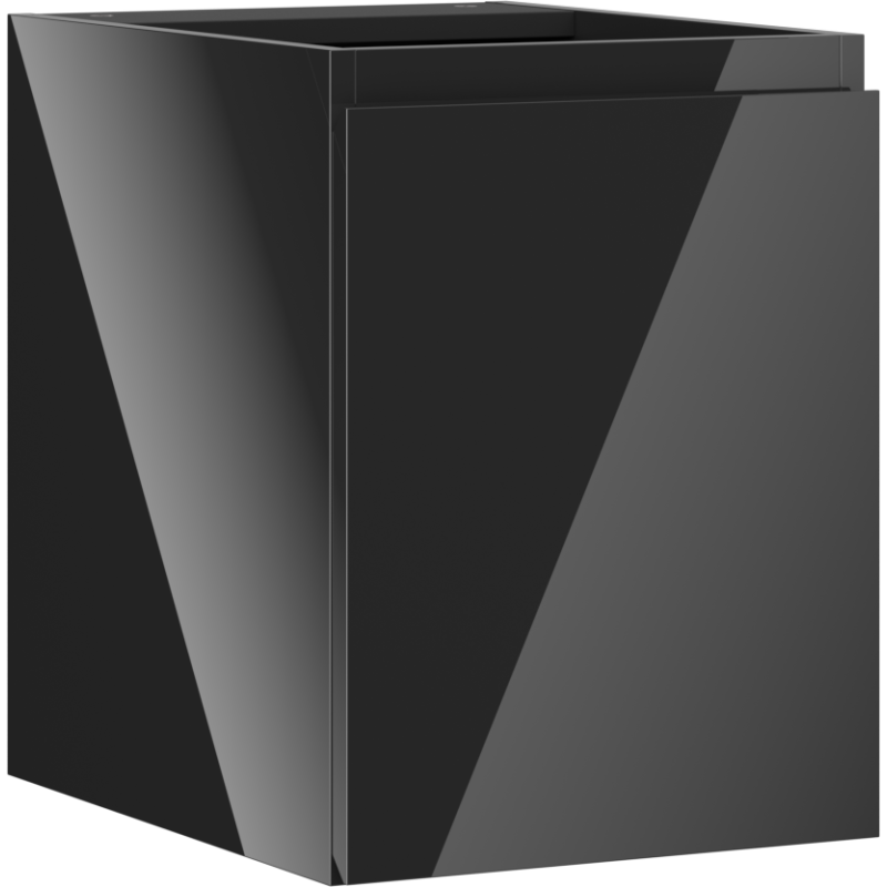 Mexen Orio mueble de baño para lavabo 35 cm, 1 puerta, negro brillo - 91A11-03547-1-BF70