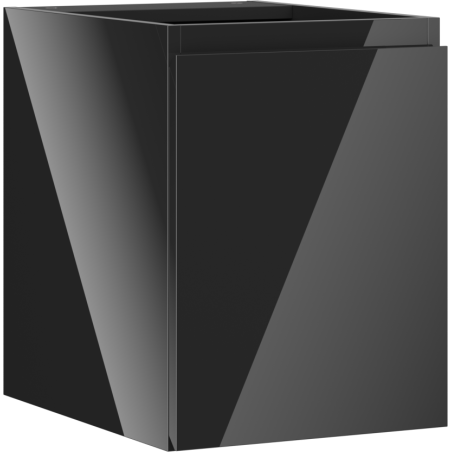 Mexen Orio armoire de salle de bain sous vasque 35 cm, 1 porte, noir brillant - 91A11-03547-1-BF70