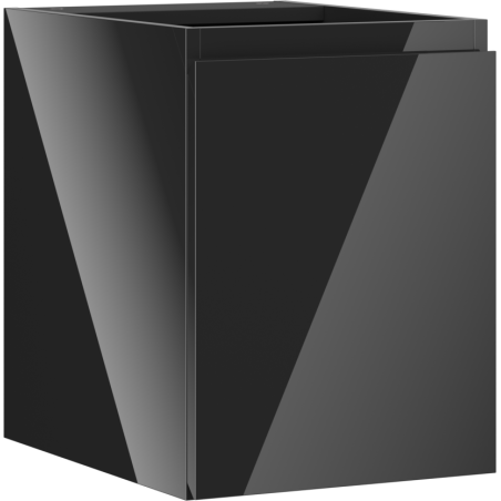 Mexen Orio Badezimmerschrank Unterschrank 35 cm, 1 Tür, schwarzer Glanz - 91A11-03547-1-BF70