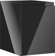 Mexen Orio bathroom cabinet under sink 35 cm, 1 door, black gloss - 91A11-03547-1-BF70