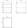 Mexen Orio badkamerkastje voor wastafel 40 cm, 1 deur, wit glans - 91A11-04047-1-BF00